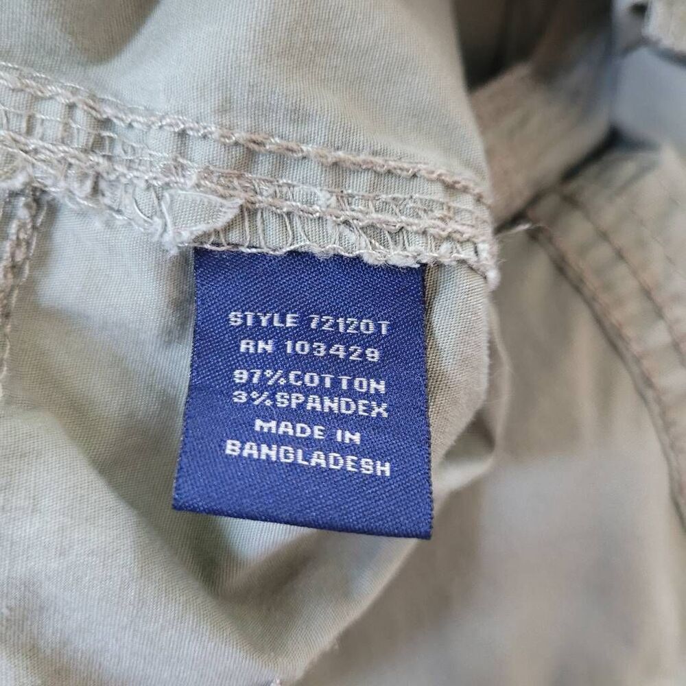 Y2K olive army green cargo capris khakis & co‎ size 6 utility gorpcore - Picture 11 of 12